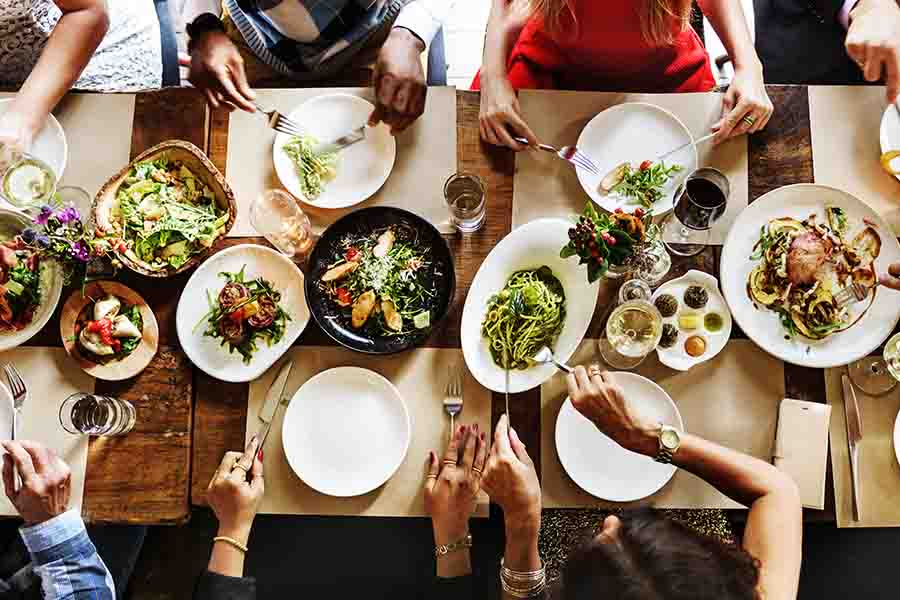 People having a feast.