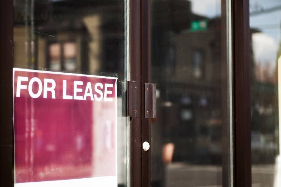 Image Showing Restaurant for Lease Signage.