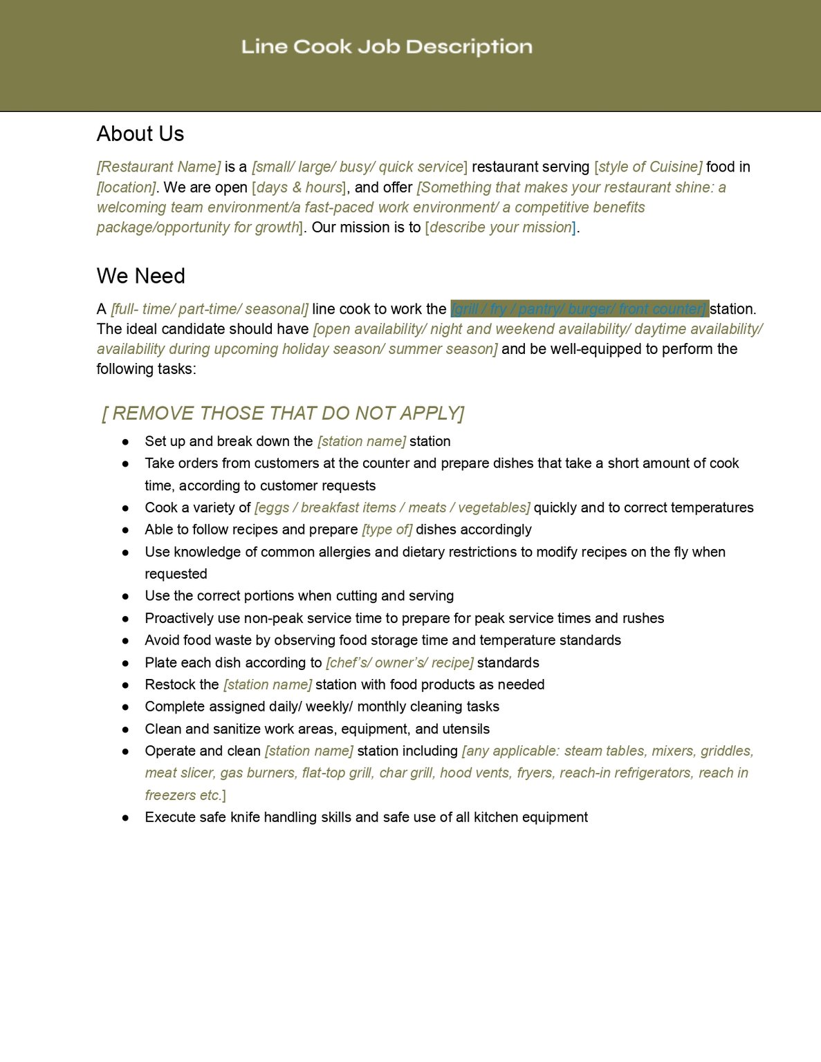 line-cook-job-description-expert-guide-template