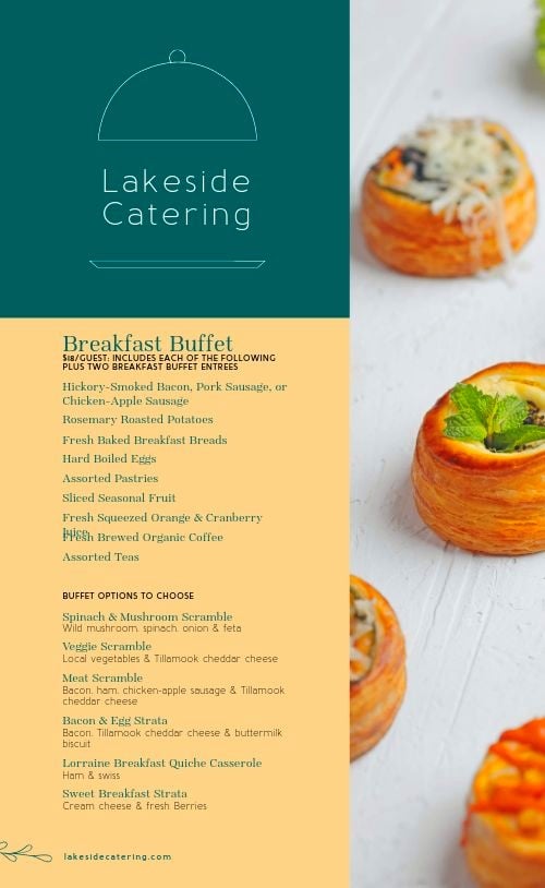 buffet catering menu