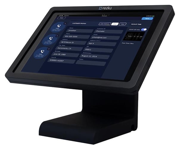 Rezku display showing customer profile.