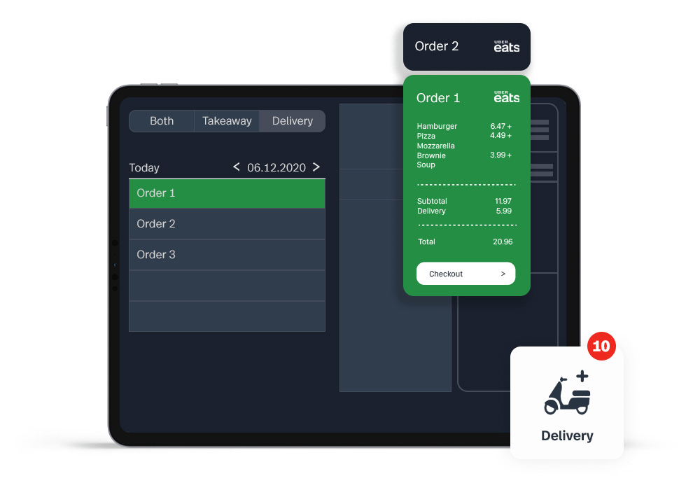 Lightspeed POS order screen.