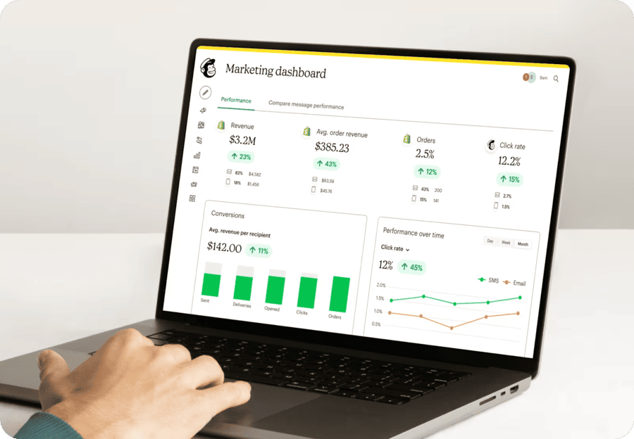 Mailchimp's email campaign dashboard.