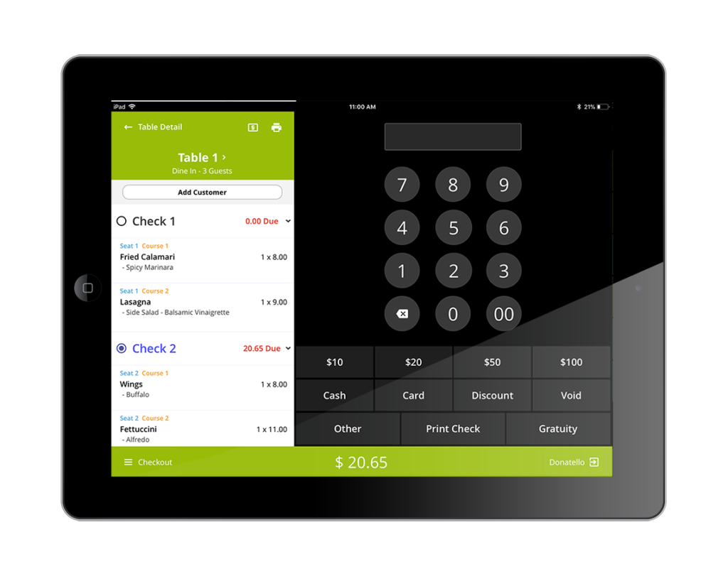 Lavus checkout screen.