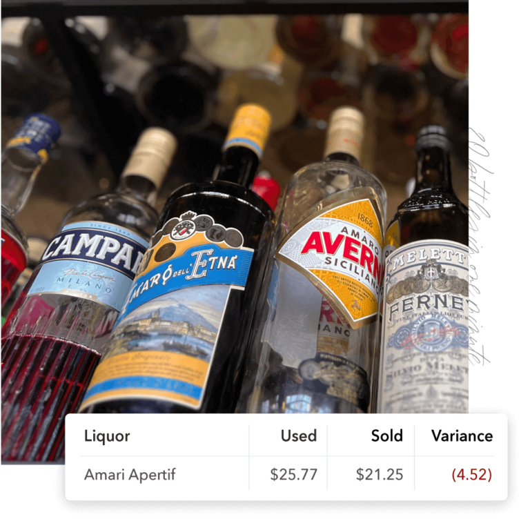 Liquor inventory tracking with Freepour's variance tools.