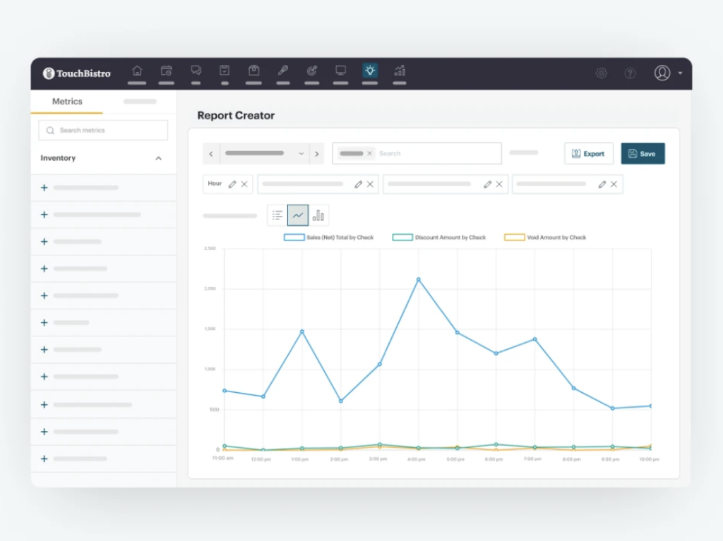 TouchBistro's recipe management dashboard