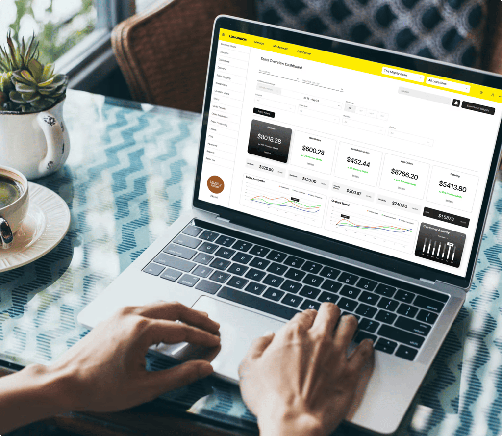 Lunchbox.io's robust data dashbboard