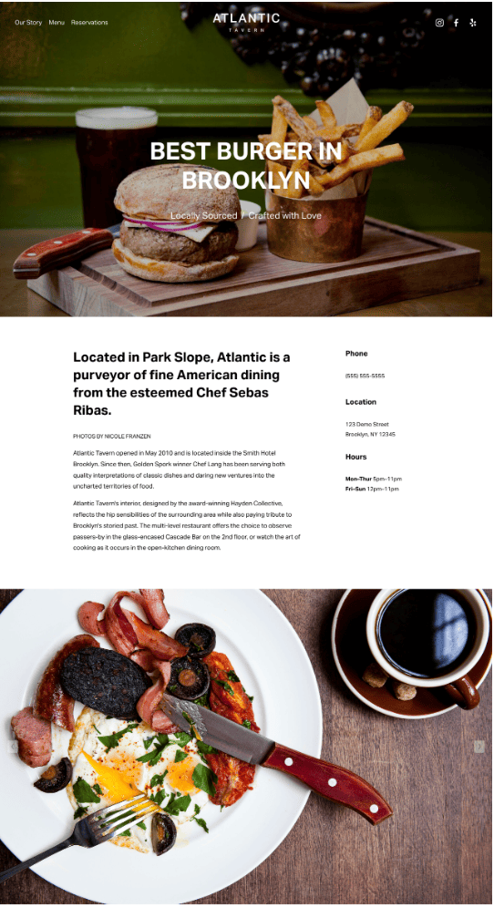 Atlantic Squarespace template