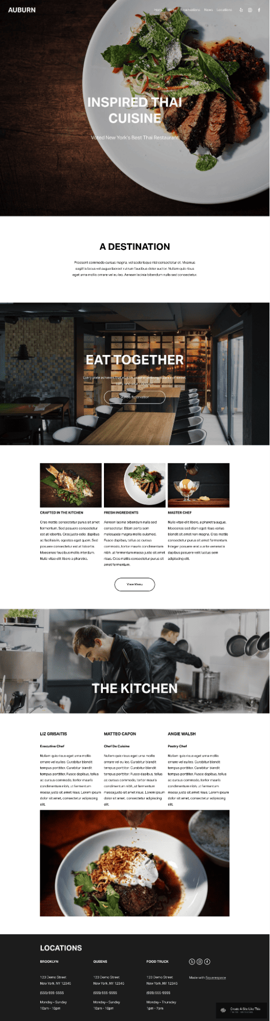 Auburn Squarespace template