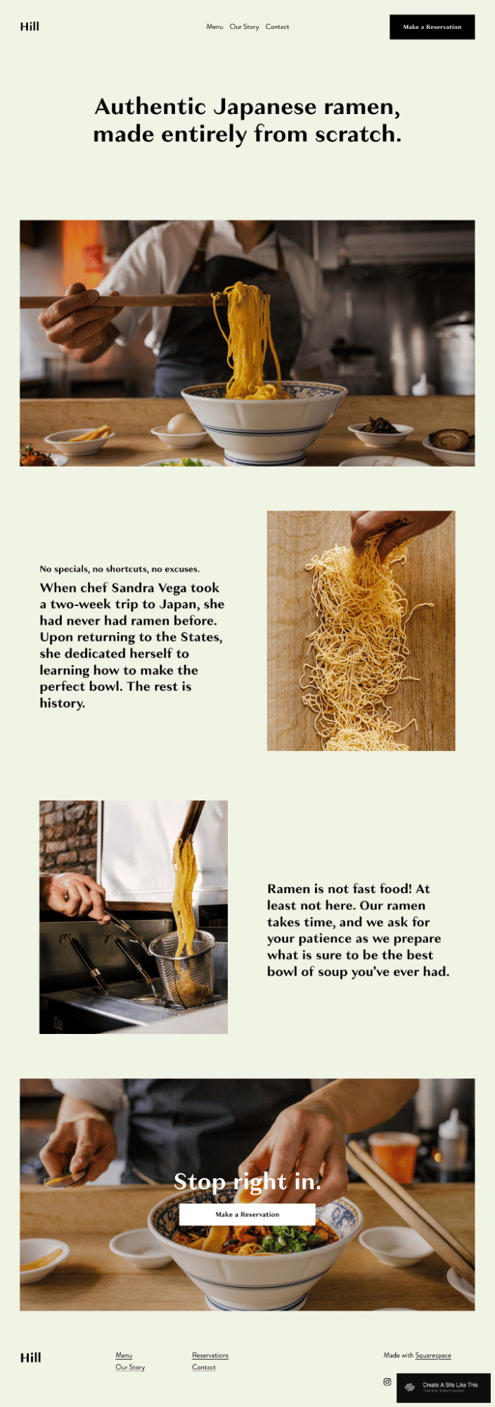 Hill Squarespace Template