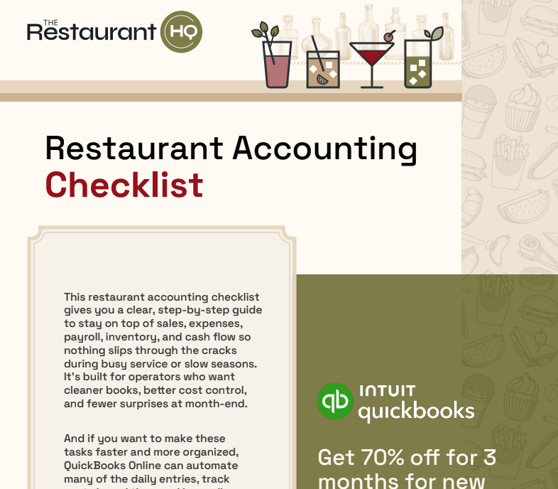 Restaurant Accounting checklist